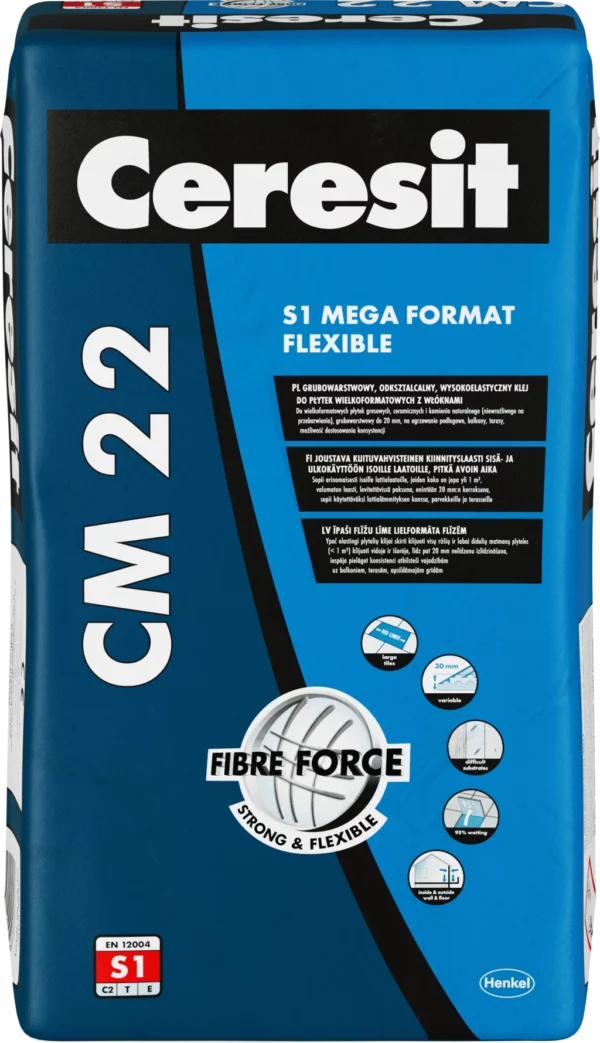 Visoko fleksibilan lepak za keramiku mega formata Ceresit CM 22 20kg